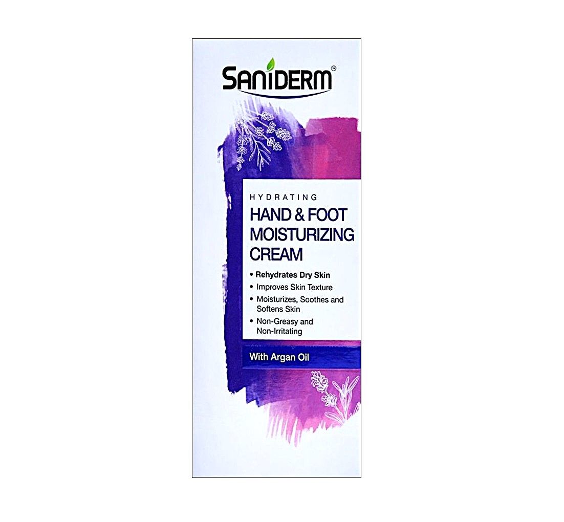 SANIDERM HAND &amp; FOOT MOISTURIZING CREAM 50 GRAM