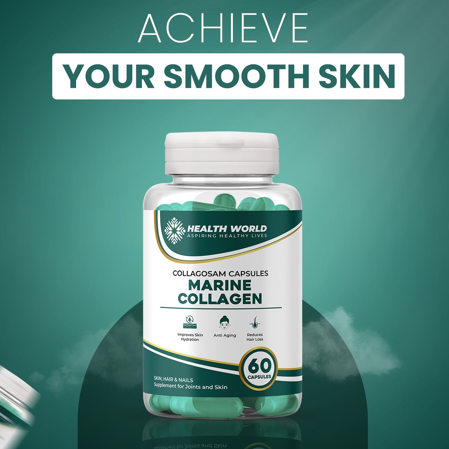 ECO-VITS Marine Collagen 1000mg Capsules Skin Hair And Joint Health Support