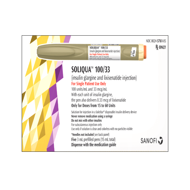 SOLIQUA 100U/ML+33MCG/ML 3ML INJECTION