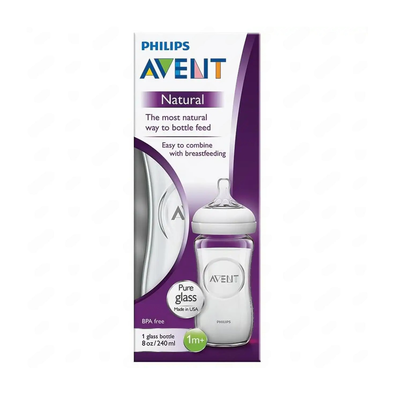 AVENT NATURAL GLASS FEEDER 240ML