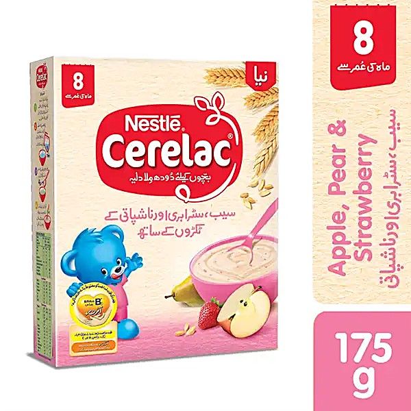 CERELAC APPLE, STRAWBERRY, PEAR 175 GRAMS