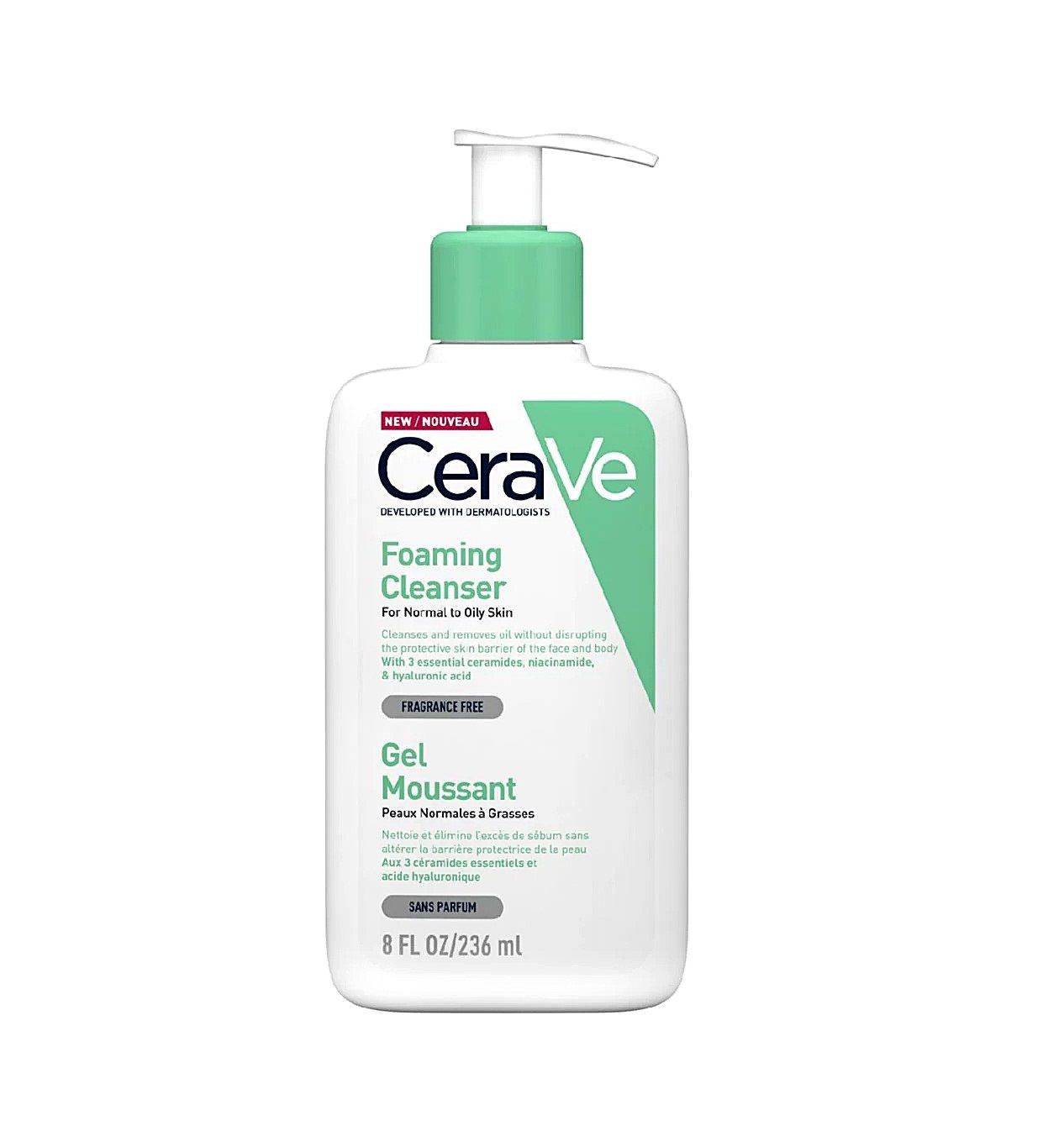 CERAVE FOAMING CLEANSER GEL MOUSSANT 236ML