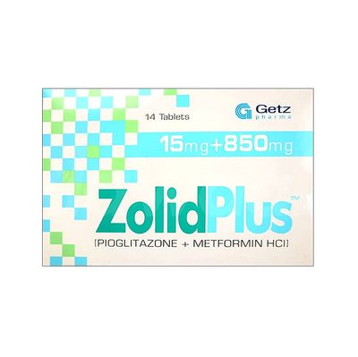 ZOLID PLUS 15/850 MG TABLET