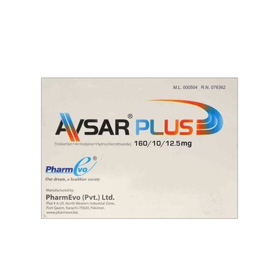 AVSAR PLUS 160/10/12.5MG TABLET