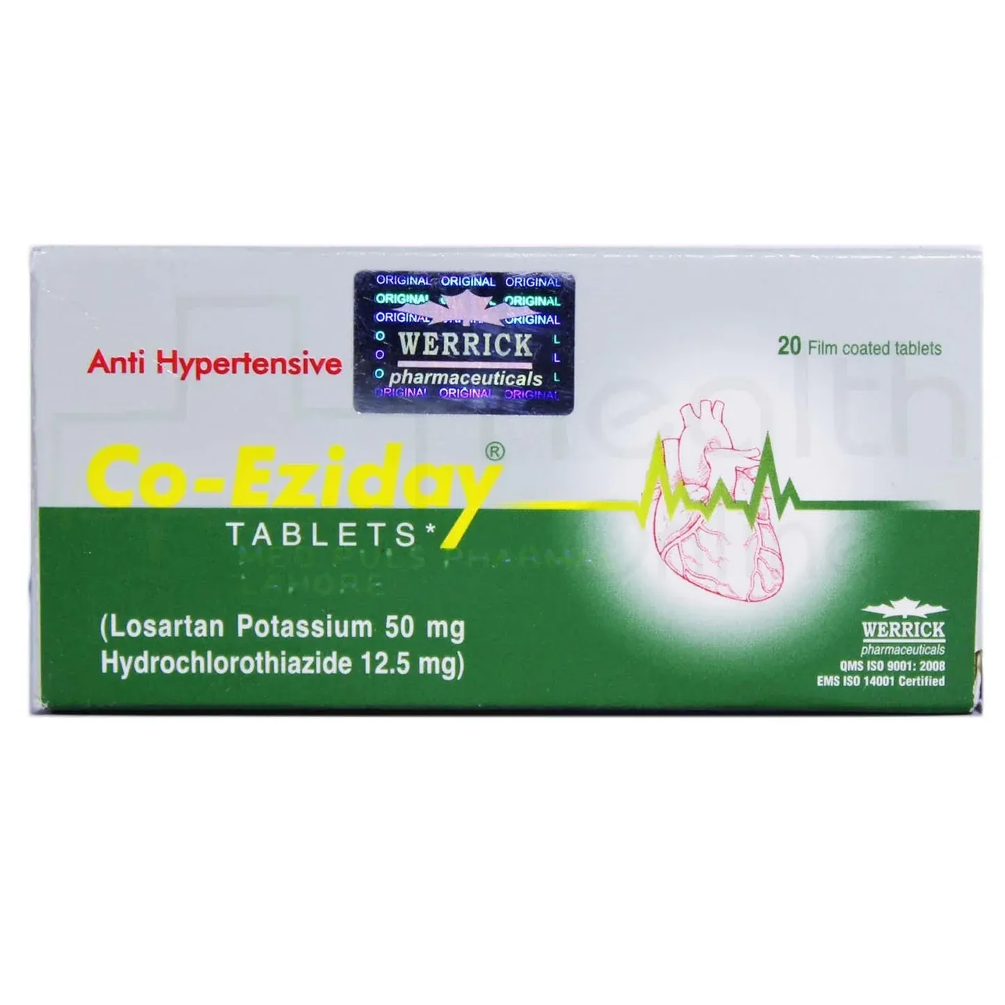 CO EZIDAY 50/12.5 MG TABLET