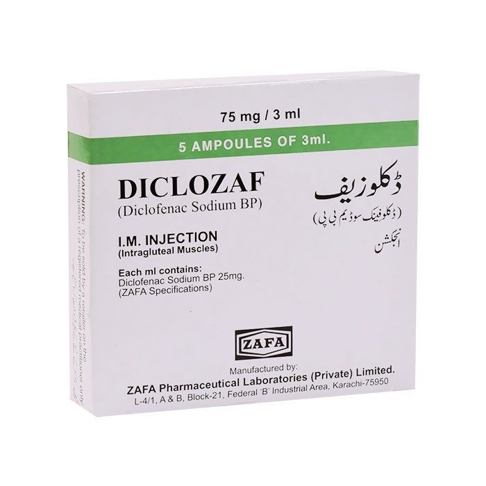 DICLOZAF 75MG/3ML INJECTION