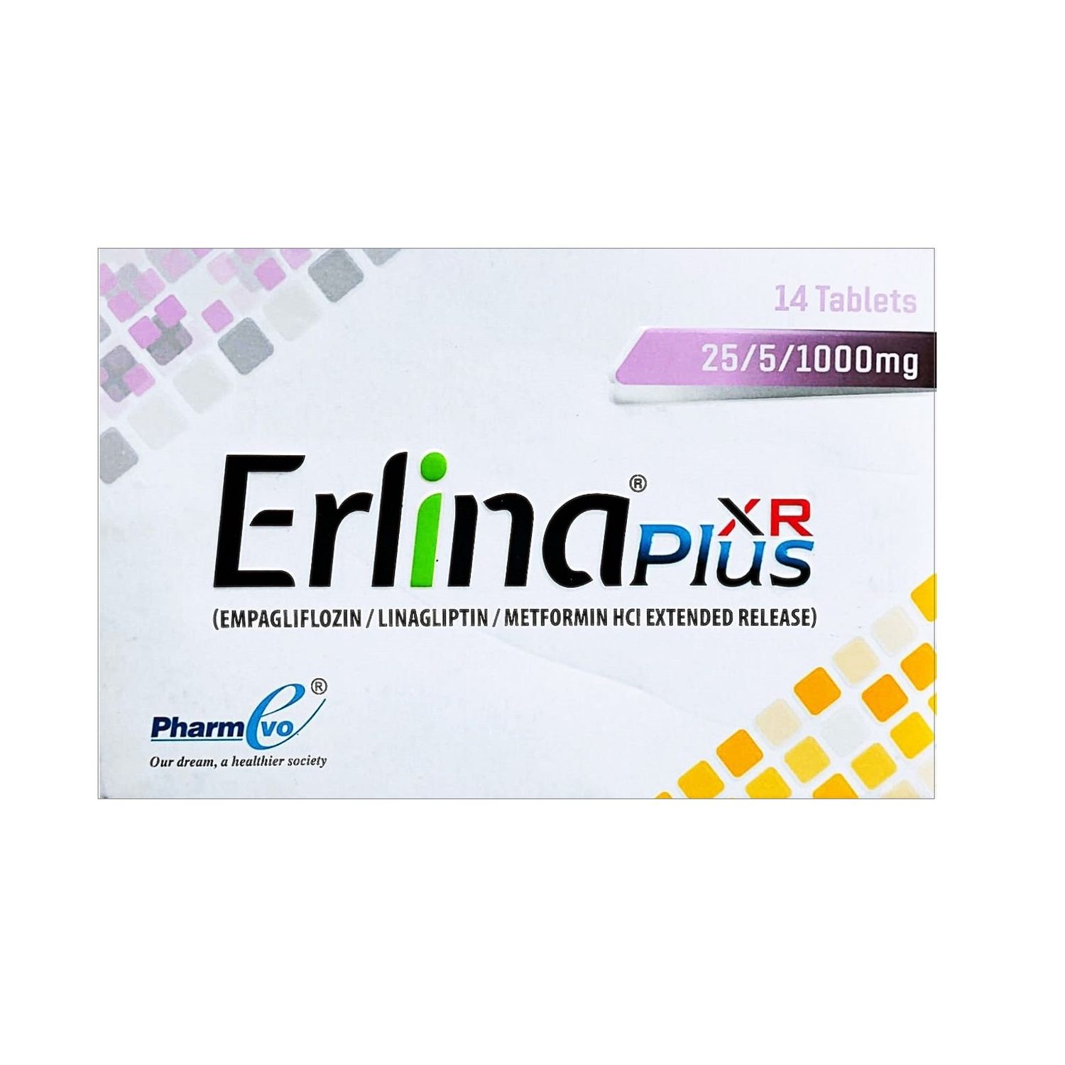 ERLINA PLUS XR 25/5/1000MG TABLET