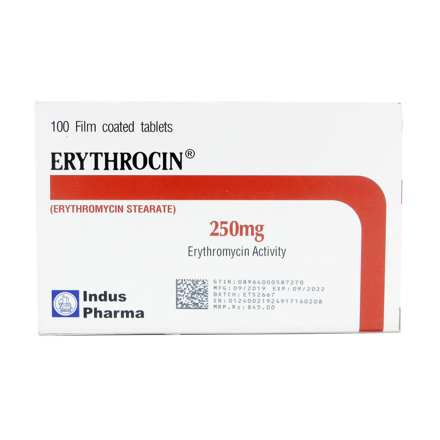 ERYTHROCIN 250MG TABLET