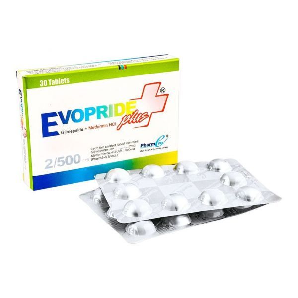 EVOPRIDE PLUS 2/500 MG TABLET