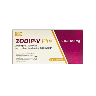 ZODIP V PLUS 5/160/12.5MG TABLET