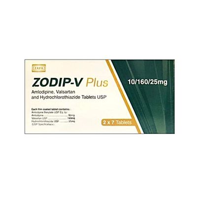 ZODIP V PLUS 10/160/25MG