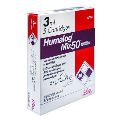 HUMALOG MIX50 100IU (PEN FIL) 3ML INJECTION