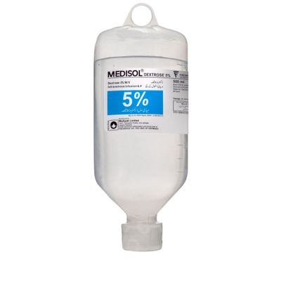 MEDISOLE DEXTROSE 5%+1/2 NS 500ML
