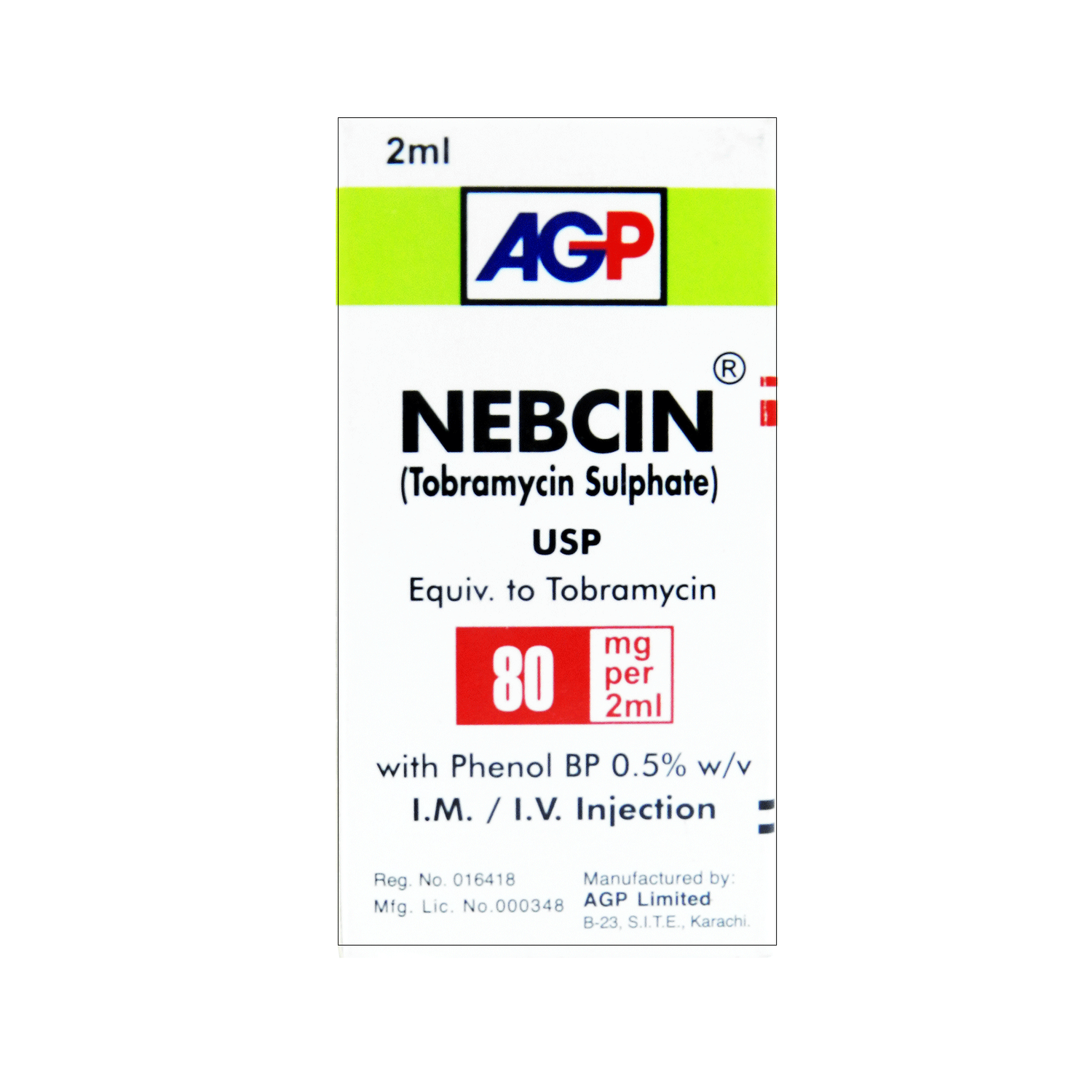 NEBCIN 80 MG INJECTION