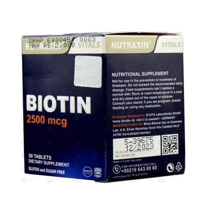 NT BIOTIN 2500MCG TABLET