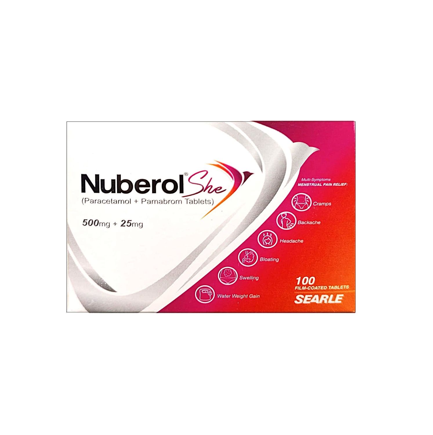 NUBEROL SHE 500 MG + 25MG TABLET