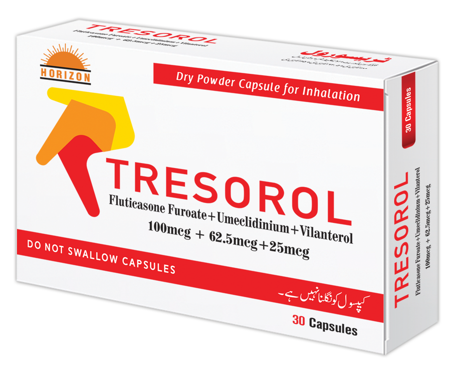 TRESOROL 100+62.5+25MCG CAPSULE