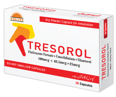 TRESOROL 100+62.5+25MCG CAPSULE