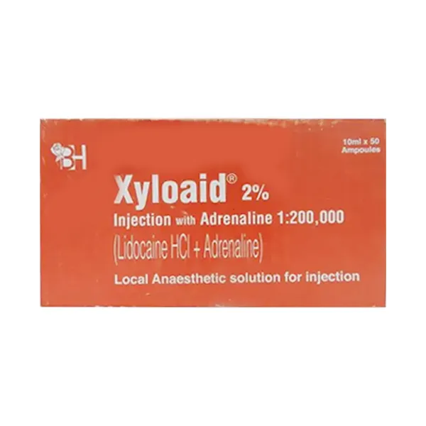 XYLOAID WITH ADRENALINE 50 AMP10 ML INJECTION