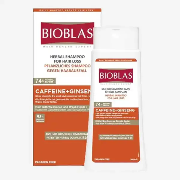 BIOBLAS CAFFINE+GINSENG SHAMPOO 360ML