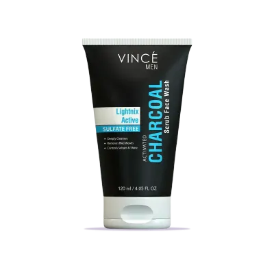 VINCE ACTIVATED CHARCOAL FACE WASH 120ML