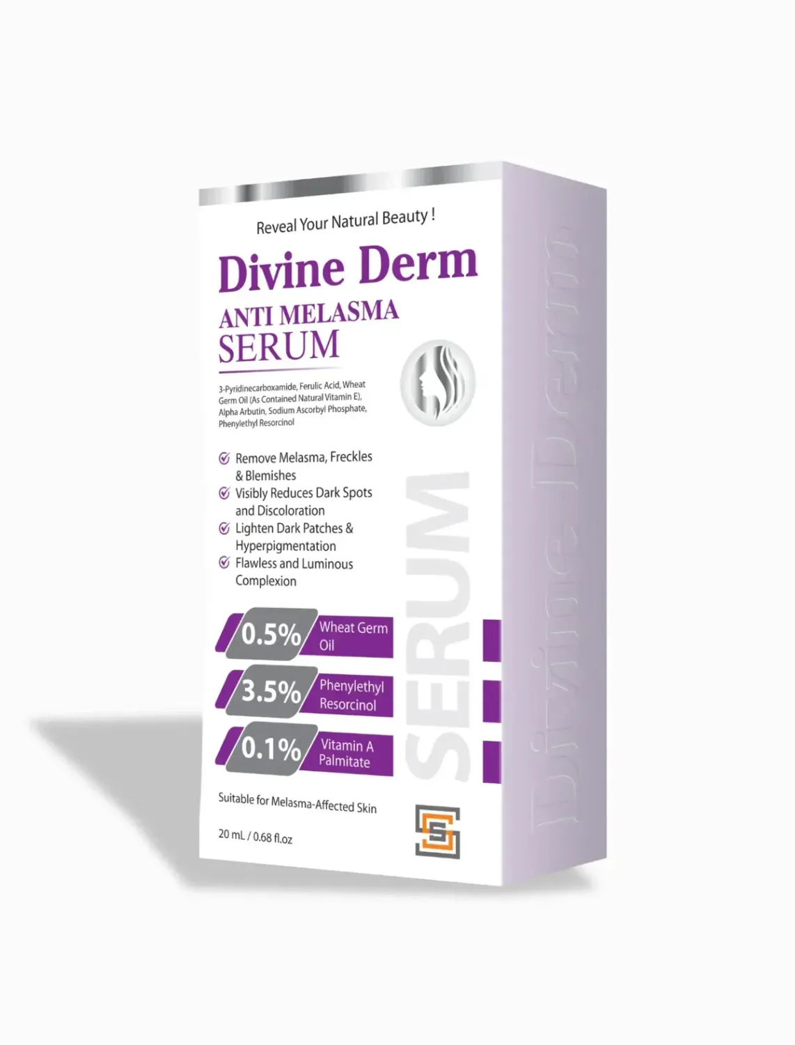 DIVINE DERM ANTI MELASMA SERUM 20ML 1S