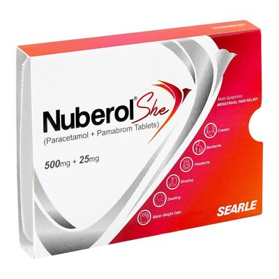 NUBEROL SHE 500 MG + 25MG TABLET