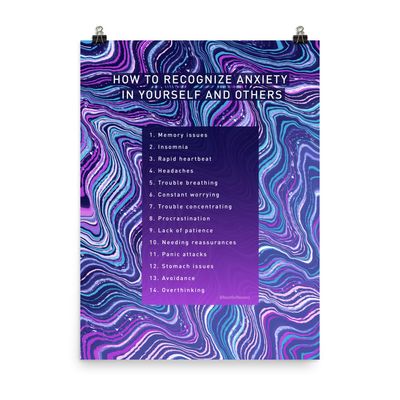How To Recognize Anxiety In Yourself And Others Downloadable Poster