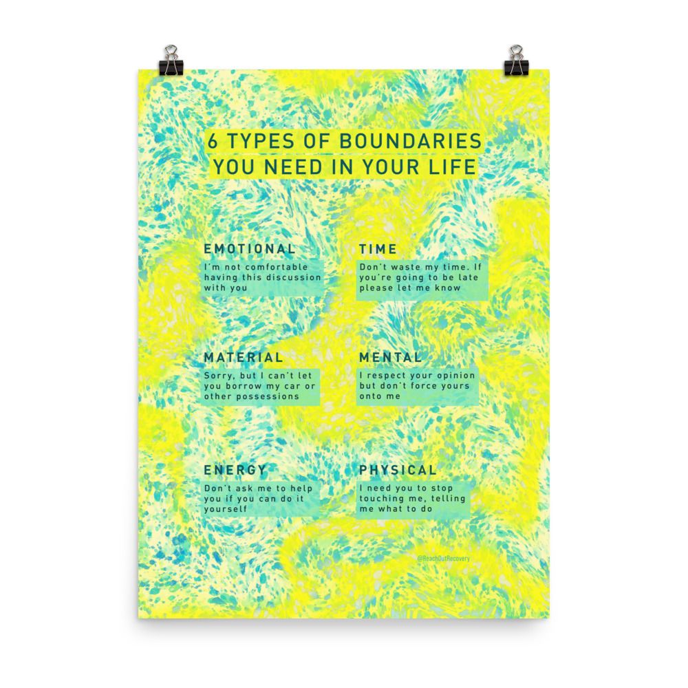 6 Types Of Boundaries You Need In Your Life Downloadable Poster