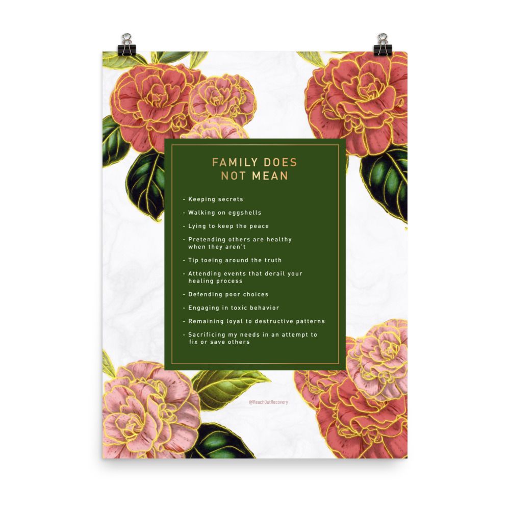 Family Does Not Mean Downloadable Poster