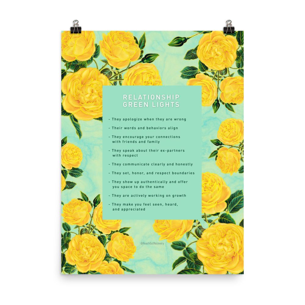 Relationship Green Lights Downloadable Poster