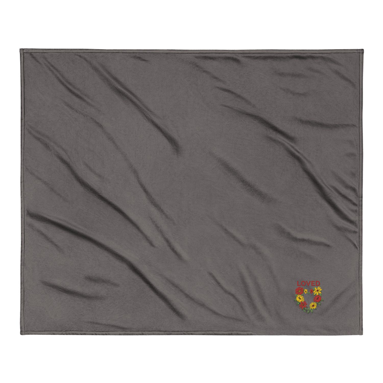 Loved Premium Embroidered Sherpa Blanket