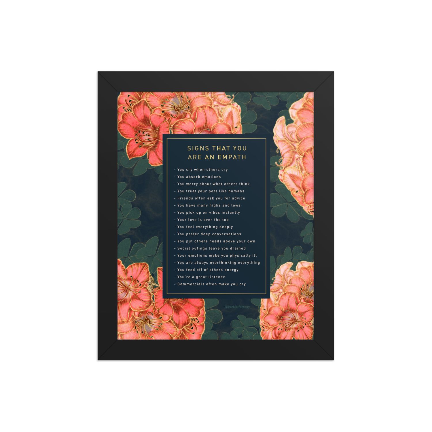 Signs You Are An Empath Framed poster