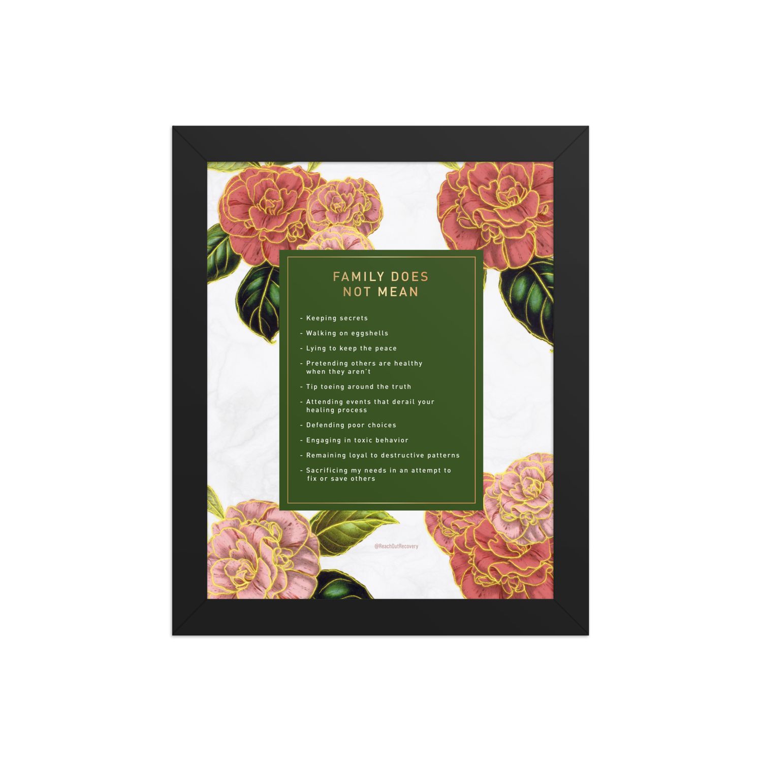 Family Does Not Mean Framed poster