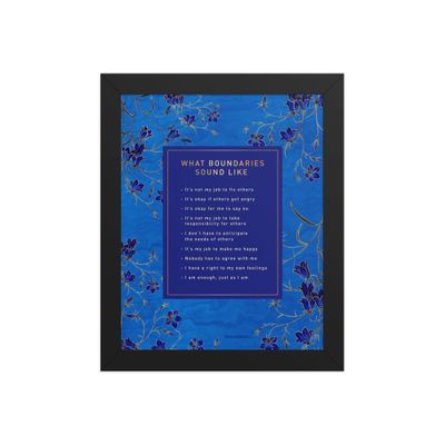 What Boundaries Sound Like Framed poster