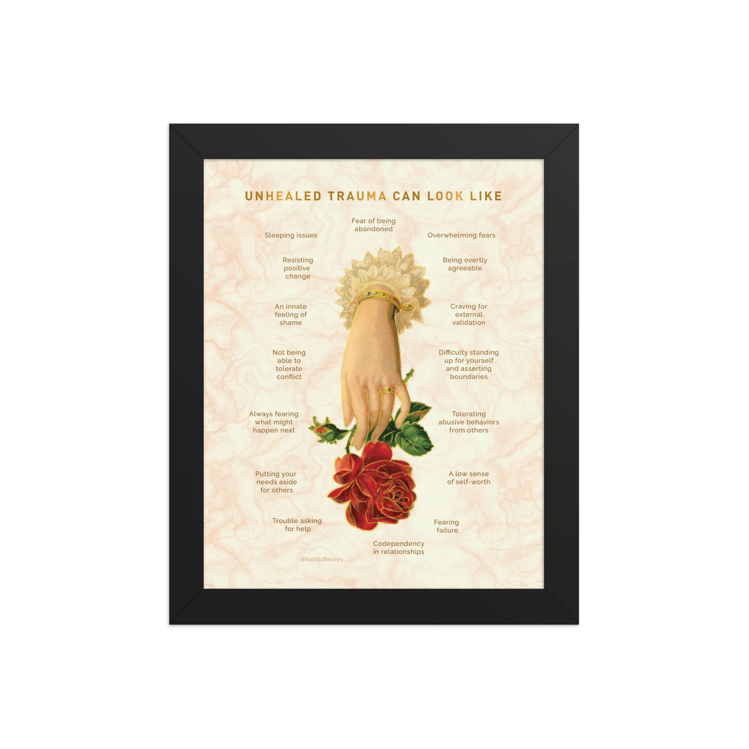 Unhealed Trauma Can Look Like Framed poster