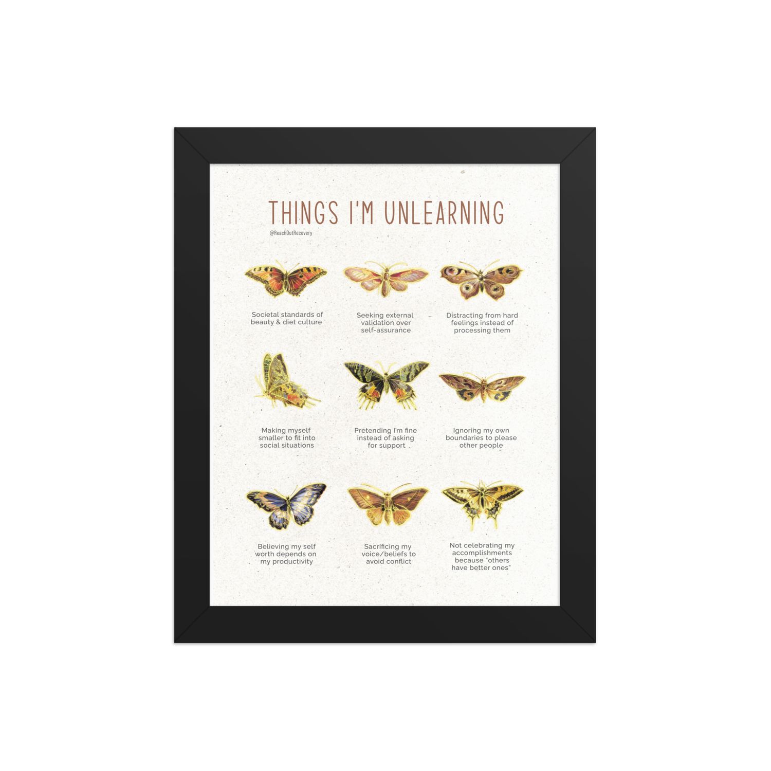 Things I'm Unlearning Framed poster