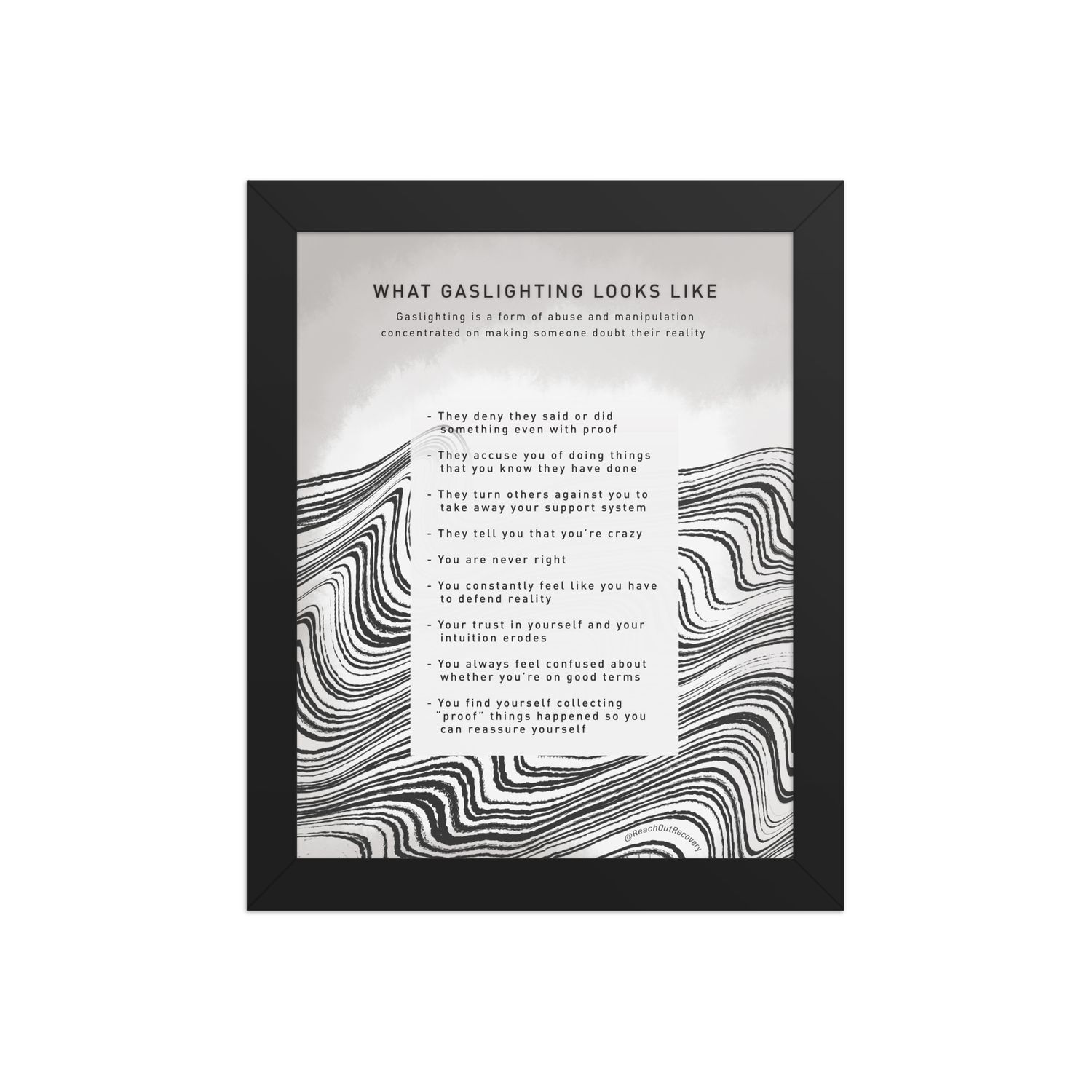 What Gaslighting Looks Like Framed poster