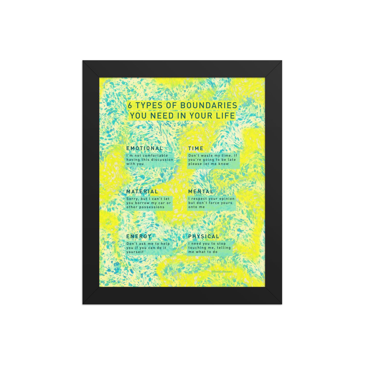 6 Types Of Boundaries You Need In Your Life Framed poster