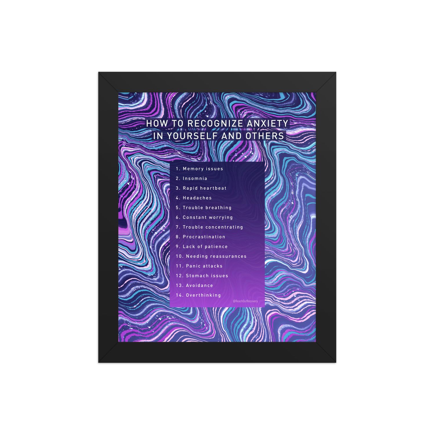 How To Recognize Anxiety In Yourself And Others  Framed poster