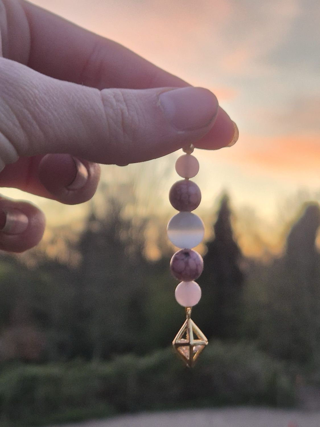 Edelsteen hangers Custom made