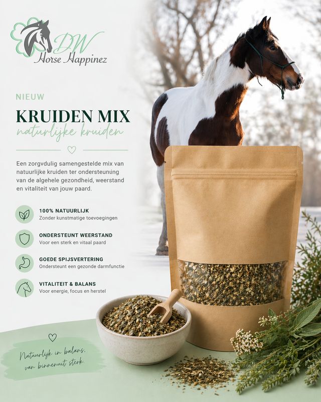 Kruiden mixen voor paarden