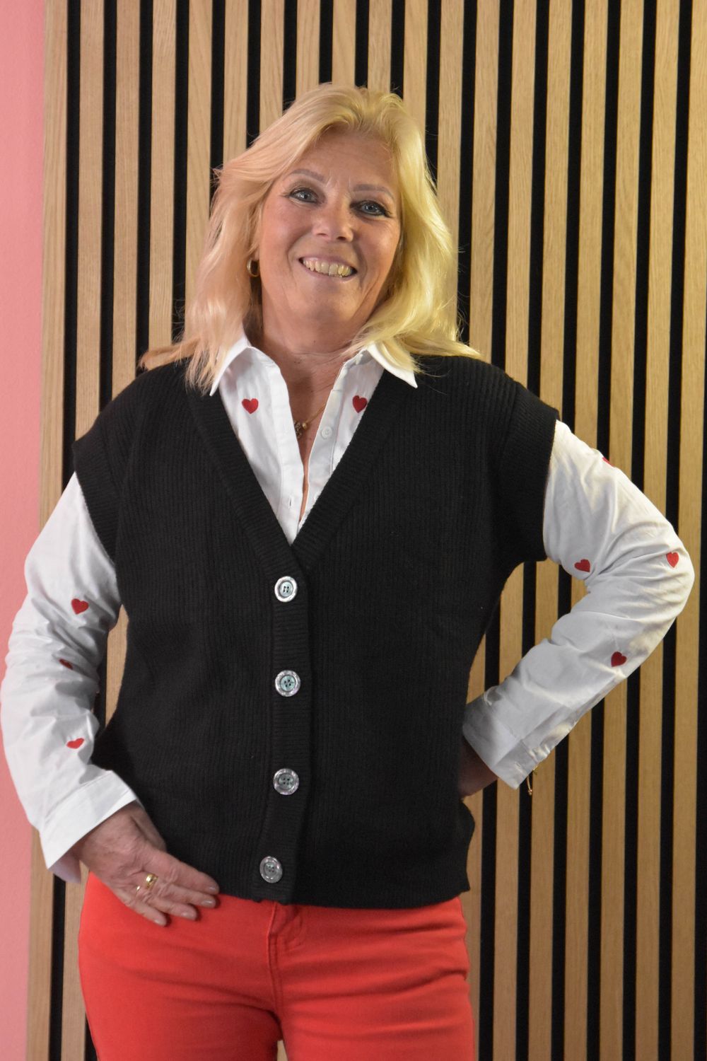 Gilet uni gebreid zwart