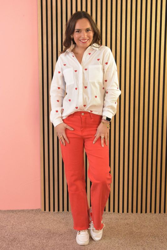 Wide legg broek rood