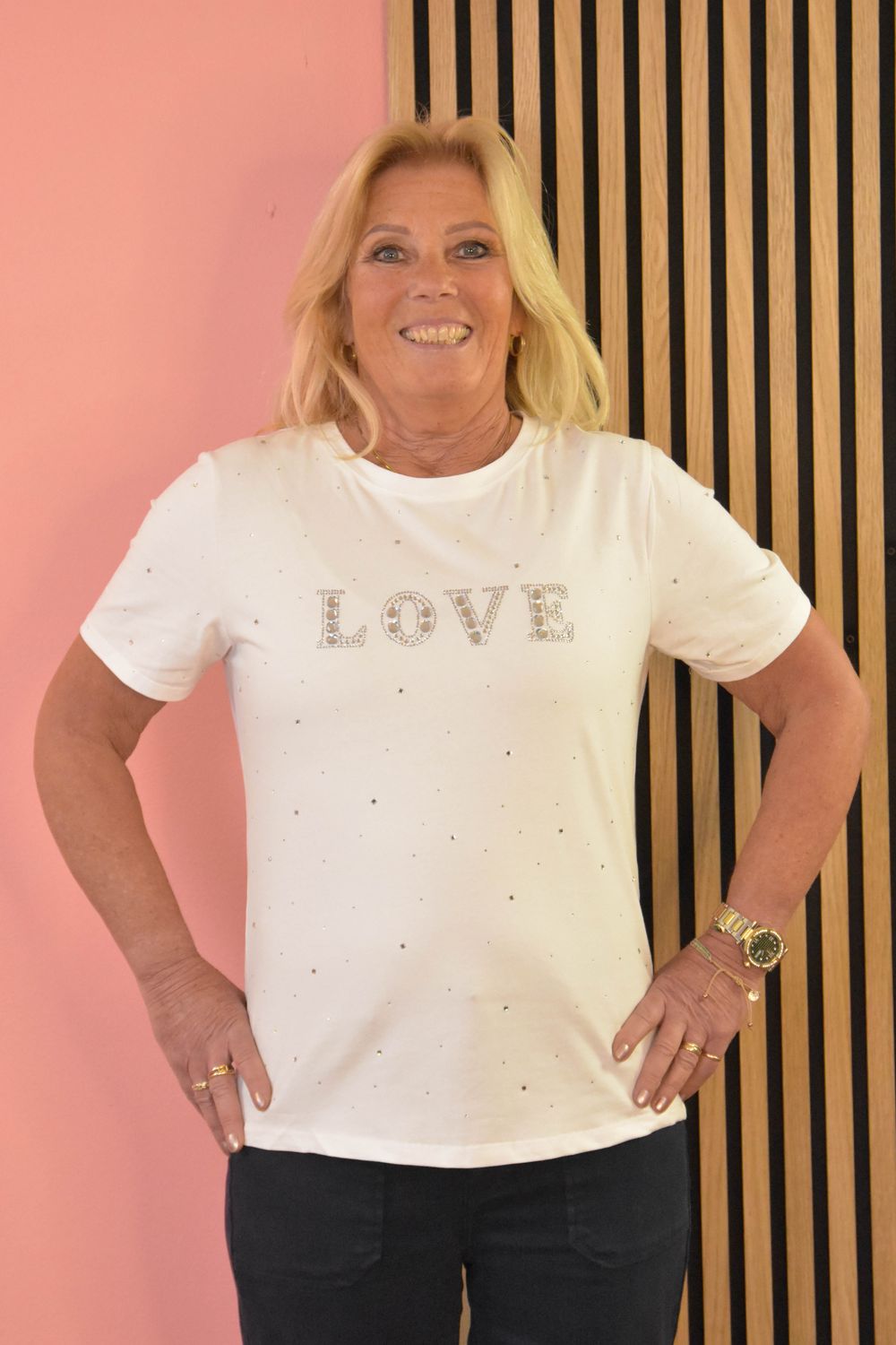 T-shirt love strass roomwit