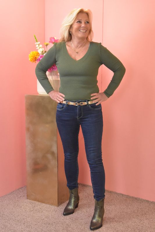 Toxik skinny jeans donkere wassing blauw