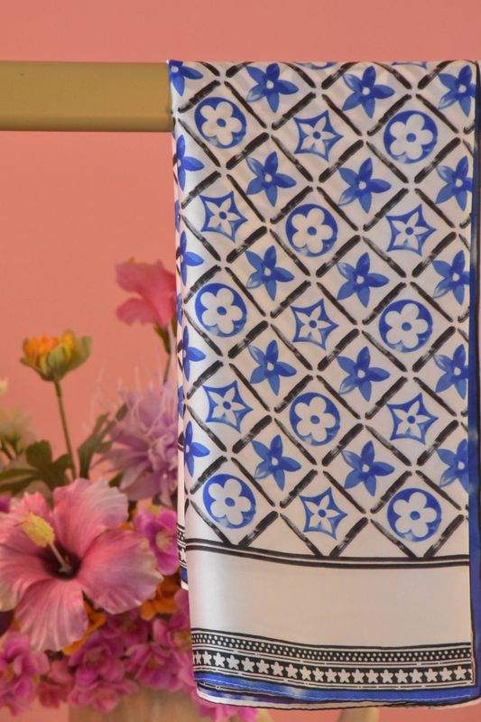 Korte sjaal lv blauw