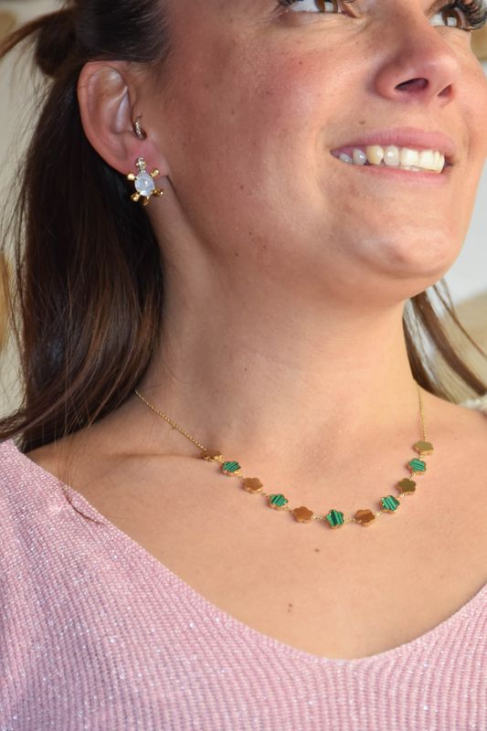 Ketting met klavertjes groen