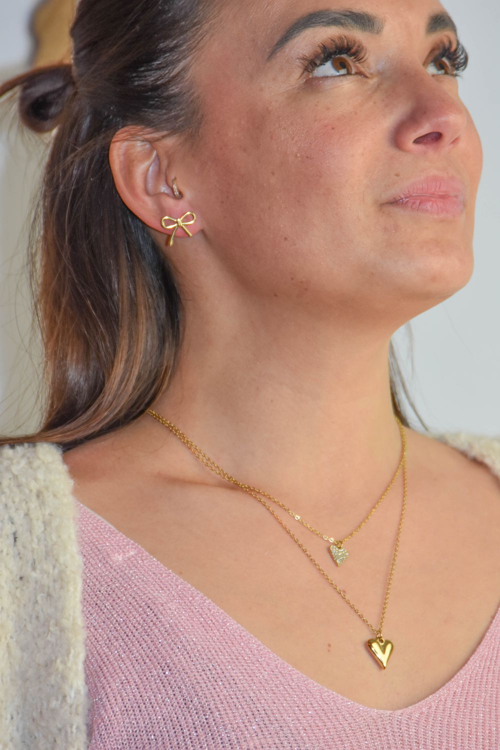 Ketting dubbel hart