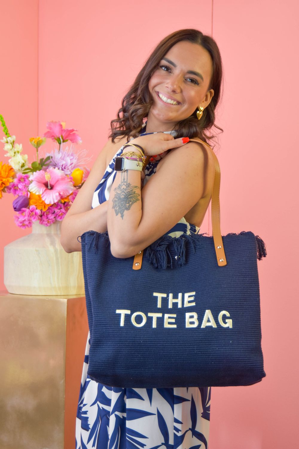Shopper Tote bag marineblauw